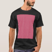 Viva Magenta Small Houndstooth Pattern T-Shirt (Vorderseite)