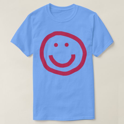 Viva Magenta Smiley Pantone Farbe des Jahres T-Shirt (Design vorne)