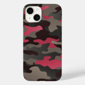 Viva Magenta und graue Camouflage Case-Mate iPhone Hülle (Rückseite)