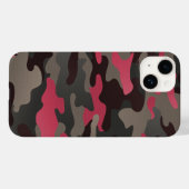 Viva Magenta und graue Camouflage Case-Mate iPhone Hülle (Rückseite (Horizontal))