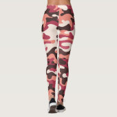 Viva Magenta und Rosa Camouflage Leggings (Rückseite)