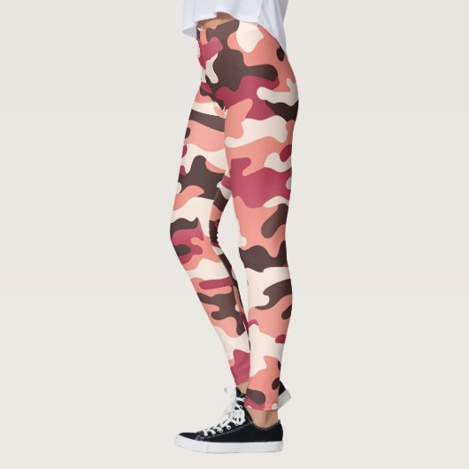 Viva Magenta und Rosa Camouflage Leggings (Links)