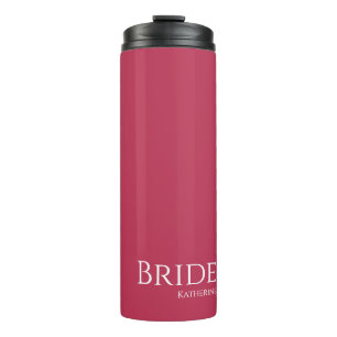 Viva Magenta und White-Bride- Thermosbecher