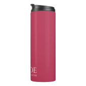 Viva Magenta und White-Bride- Thermosbecher (Nach rechts gedreht)
