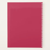 Viva Magenta und White-Monogram-Wedding-Planner Planer (Rückseite)