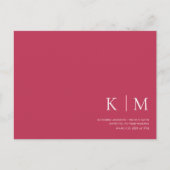 Viva Magenta und White-UAWG-Wedding- Postkarte (Vorderseite)