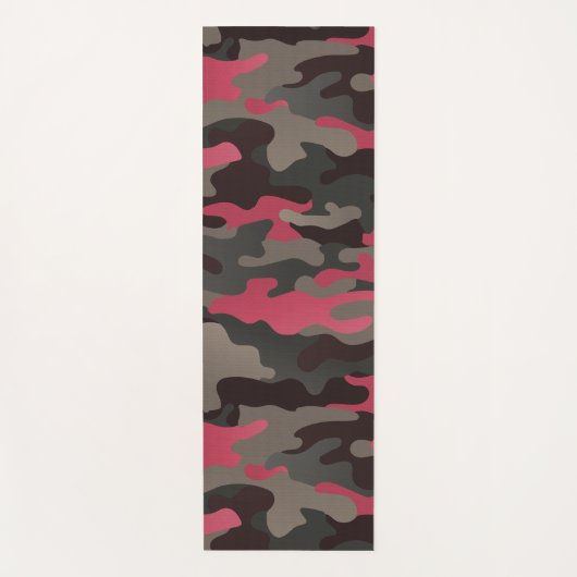 Viva Magenta und Yoga Mat der grauen Camouflage Yogamatte (Vorderseite)