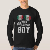 Viva Mexico Boy Sunglasses Mexican Flag Pride T-Shirt (Vorderseite)
