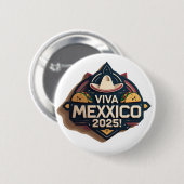 🇲 🇽 Viva Mexico Button - klein, aber voller Stol (Vorne & Hinten)