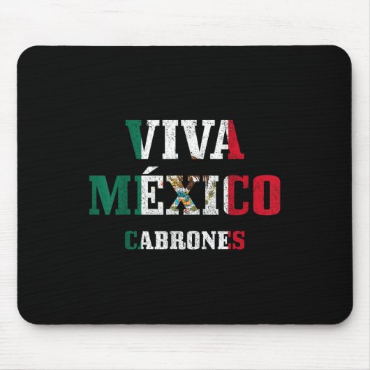 Viva Mexico Cabrones Funny Cinco De Mayo Mexican F Mousepad (Vorne)