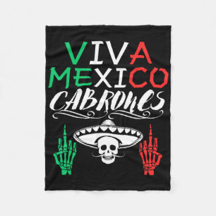 Viva Mexico Cabrones Unabhängigkeitstag mexikanisc Fleecedecke