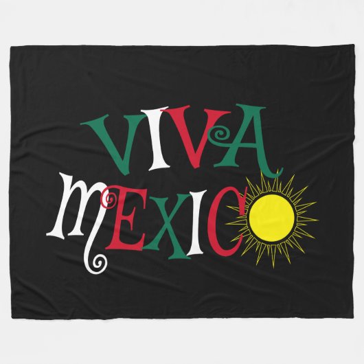 Viva Mexico Fleecedecke (Vorderseite (Horizontal))