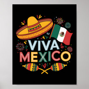 Viva Mexico für den Tag der mexikanischen Unabhäng Poster