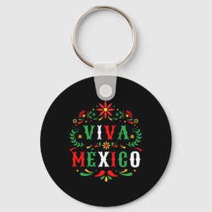 Viva Mexico für den Tag der mexikanischen Unabhäng Schlüsselanhänger