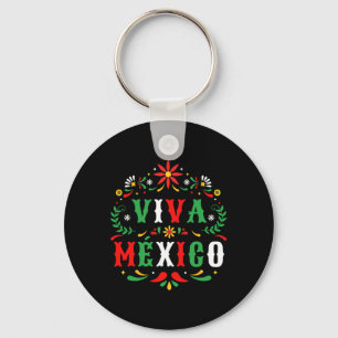 Viva Mexico für den Tag der mexikanischen Unabhäng Schlüsselanhänger