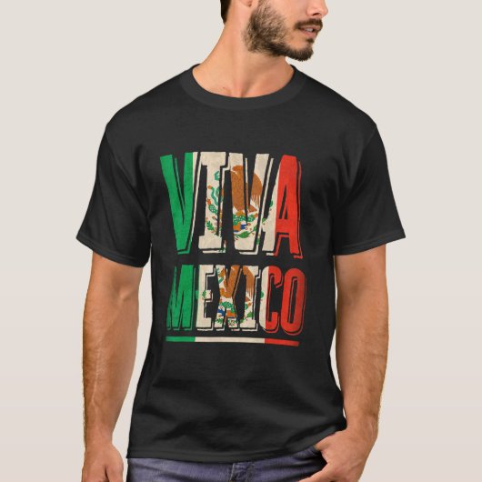Viva Mexico Hispanic Mexikanisches Erbe Adler Mexi T-Shirt (Vorderseite)