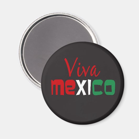 Viva Mexico Magnet (Vorderseite/Rückseite)
