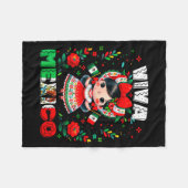 Viva Mexico Mexican Girl Flag Independence Day Gir Fleecedecke (Vorderseite (Horizontal))