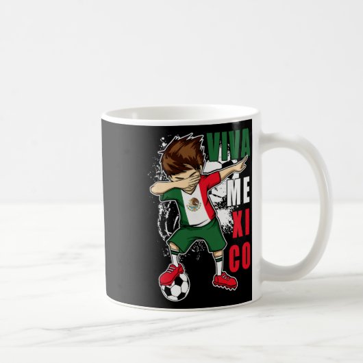 Viva Mexico Mexican Soccer Boy Independence Day Fl Kaffeetasse (Rechts)