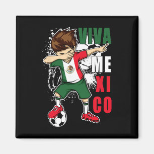 Viva Mexico Mexikanischer Fußball Junge Unabhängig Magnet