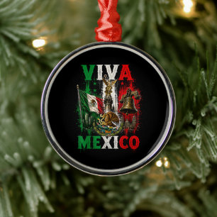Viva Mexico Mexikanischer Unabhängigkeitstag Retro Ornament Aus Metall