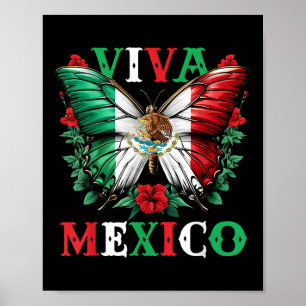 Viva Mexico Mexikanischer Unabhängigkeitstag Schme Poster