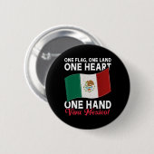 Viva Mexico - Mexiko Flag Mexikanischer Unabhängig Button (Vorne & Hinten)