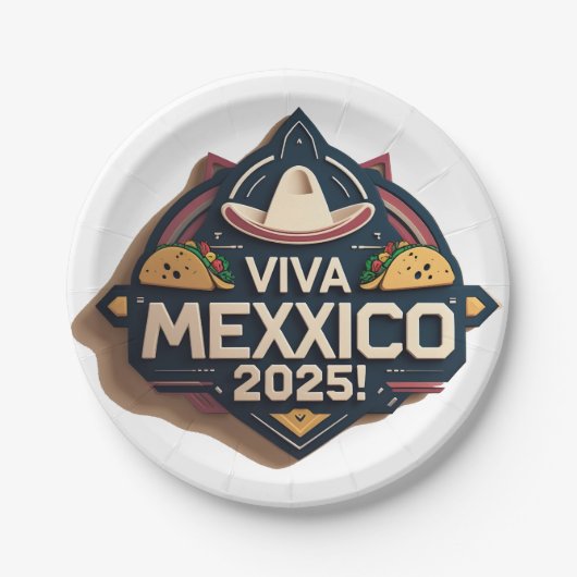 Viva mexico pappteller (Vorderseite)