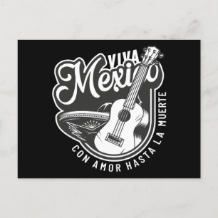Viva Mexico Party mit meiner Gitarre Postkarte