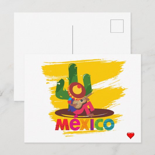 Viva Mexico Postkarte (Vorne/Hinten)
