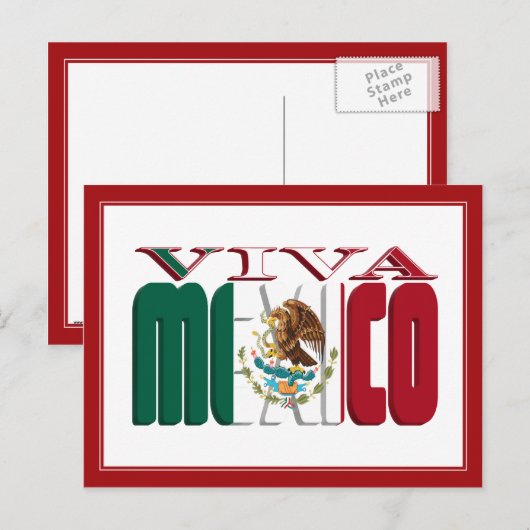 VIVA MEXICO POSTKARTE (Vorne/Hinten)