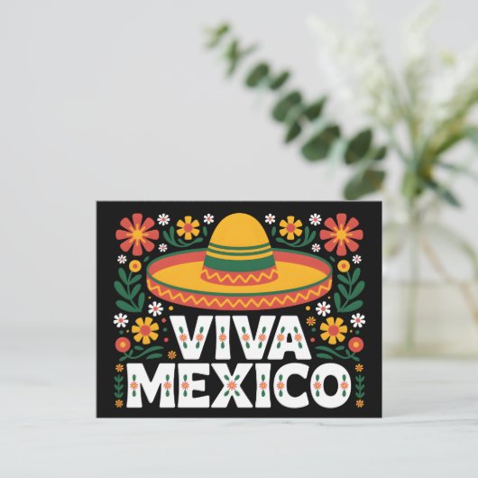 Viva Mexico Postkarte (Stehend Vorderseite)