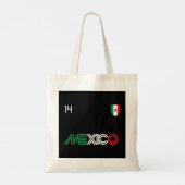 Viva Mexico Retro Football Soccer Mexikos Flagge Tragetasche (Rückseite)