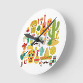 Viva mexico runde wanduhr (Winkel)