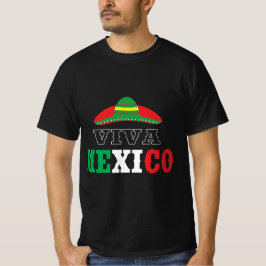 Viva Mexico Sombrero Celebration Design T-Shirt