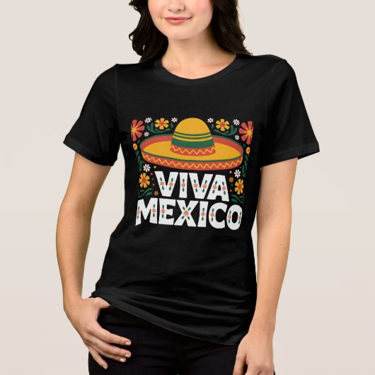 Viva Mexico Tri-Blend Shirt (Vorderseite)