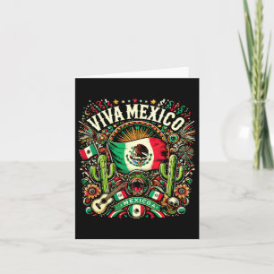 Viva Mexico Unabhängigkeitstag Mexikanische Flagge Karte