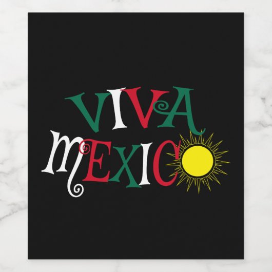 Viva Mexico Weinetikett (Einzelnes Label)