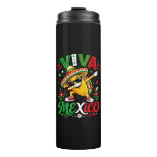 Viva Mexiko Dabbing Taco Lustiger Sombrero Thermosbecher