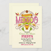 Viva Mexiko Einladung (Vorne/Hinten)
