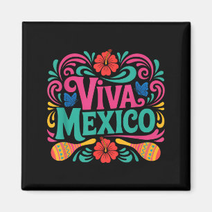 Viva Mexiko farbenfrohe Volkskunst mexikanische Un Magnet