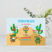 Viva Mexiko Geburtstagseinladung Einladung (Stehend Vorderseite)