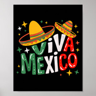 Viva Mexiko Kleinkind Mädchen Jungen mexikanische Poster