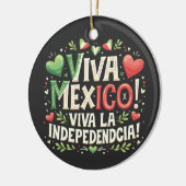 Viva Mexiko Unabhängigkeitstag Keramik Ornament (Links)