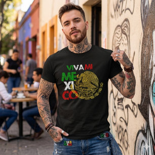 Viva mi Mexico Flaggen-Shirt-Shirt T-Shirt
