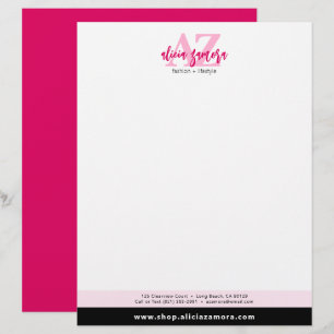 Viva Modern Magenta Bold Chic Stylisch Rosa Benutz Briefbogen