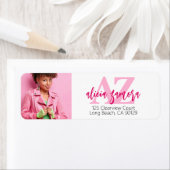 Viva Modern Magenta Bold Pink Foto Rücksendeadress (Insitu)