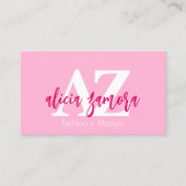 Viva Modern Magenta Chic kühl stilvolles Foto nach Visitenkarte (Vorderseite)