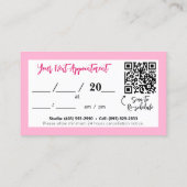 Viva Modern Magenta Chic Moderner Salon Visitenkarte (Rückseite)