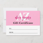 Viva Modern Magenta Fashion Geschenkgutschein Einladung (Vorderseite)